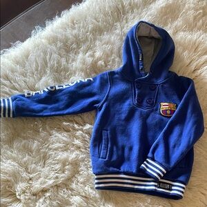 Barcelona Neymar Jr Soccer Futbol Kids Blue Hoodie Sweatshirt Top